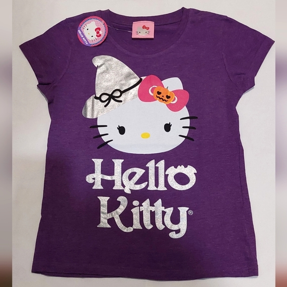 Hello Kitty Witchy Girl's Tee NWT Sizes S/P(7/8), M/M(10/12), L/G(14) & XL(16) - Picture 1 of 8